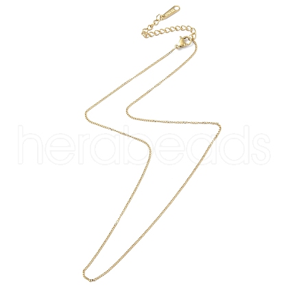 Ion Plating(IP) 304 Stainless Steel Curb Chain Necklace for Men Women X-NJEW-M200-02G-1