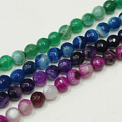 Natural Agate Strands G-Q841-8mm-M-1