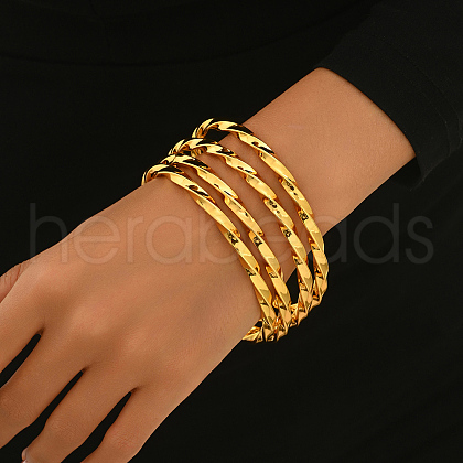 4Pcs Elegant Zinc Alloy Twisted Bangle Set for Women IW6232-3-1