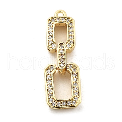Brass Micro Pave Cubic Zirconia Pendant KK-L228-16G-1