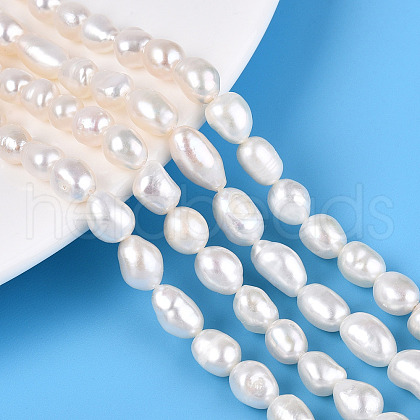 Natural Cultured Freshwater Pearl Beads Strands PEAR-N014-06I-1