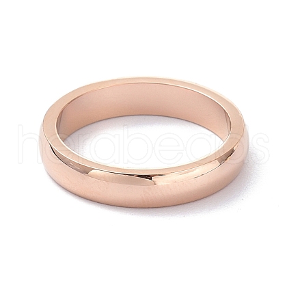 4mm Polished Plain Dome Finger Ring for Girl Women RJEW-C012-06E-RG-1