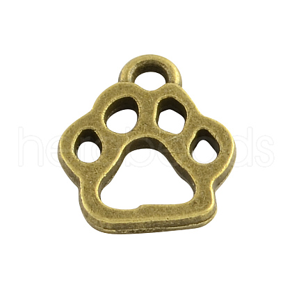 Tibetan Style Alloy Dog Paw Prints Pendants TIBEP-Q041-134B-AB-NR-1