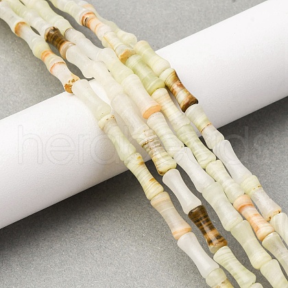 Natural Afghan Jade Beads Strands G-L624-G11-12x5mm-1