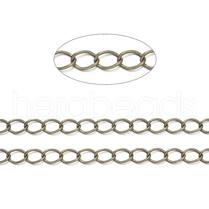 Brass Twisted Chains X-CHC-Q001-5x4mm-AB-1