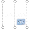 Beebeecraft 3Pcs Sterling Silver Chain Extender STER-BBC0006-76S-1