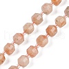 Natural Sunstone Beads Strands G-O201B-123F-2