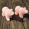 Natural Rose Quartz Carved Bear Figurines PW-WG946CB-01-2