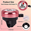I Love My Bike Alloy Bicycle Bells FIND-WH0117-97A-2