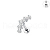G23 Titanium Micro Pave Clear Cubic Zirconia Cartilage Earrings WG0DE3D-02-1