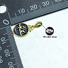Brass Enamel Faith Fe Oval Pendant Necklaces with Clear Cubic Zirconia for Women FS-WGC0F61-05-3