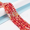 Natural Striped Agate/Banded Agate Bead Strands G-K155-A-8mm-05-2