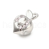 Brass Micro Pave Cubic Zirconia Pendants KK-L229-001P-07-2