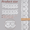 GOMAKERER 7.5 Yards Milk Fiber Embroidery Flower Lace Trim OCOR-GO0001-19-2