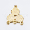 Alloy Rhinestone Connector Settings EA10684Y-G-2