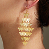 Vintage Hollow Butterfly Stainless Steel Pendant Dangle Earrings EY0776-1