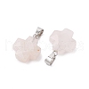 Natural Rose Quartz Pendants X-G-K359-02P-07-2
