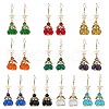 Angel Star Handmade Glass Seed Beads & Glass Dangle Earrings for Women EJEW-MZ00393-2