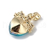 Real 18K Gold Plated Rack Plating Brass Micro Pave Clear Cubic Zirconia Pendants KK-C015-08G-4