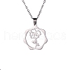 Non-Tarnish Stainless Steel Pendant Necklaces PW-WG57218-07-1