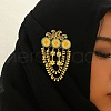 Luxurious Elegant Flower Brass Brooches GJ0513-4