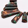 Assembled Bronzite and Malachite Beads Strands G-P298-C01-2