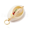 Natural Cowrie Shell Pendants PALLOY-JF02663-4