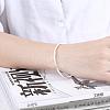 Simple Silver Color Plated Brass Cuff Bangles Torque Bangles BJEW-BB00632-3