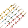 Flower Acrylic Charms & Glass Eyeglasses Chains AJEW-TA00041-2