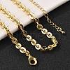 Brass Boston Link Chain Necklaces for Women Men NJEW-F337-08G-5
