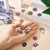 Biyun 28Pcs 7 Style 304 Stainless Steel Connector Charms & Pendants STAS-BY0001-12-7