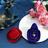 SUNNYCLUE 4Pcs 2 Colors Hat Velvet Jewelry Boxes CON-SC0001-19A-4