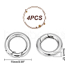 Unicraftale 4Pcs Smooth 304 Stainless Steel Spring Gate Rings STAS-UN0041-72-3