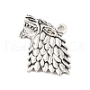 Wolf Tibetan Style Alloy Pendants X-TIBEP-S295-64AS-RS-1