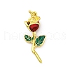 Brass Enamel Pendants KK-U066-23G-1