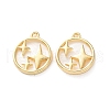 Rack Plating Alloy Acrylic  Pendants FIND-M038-18G-1