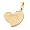 Ion Plating(IP) 304 Stainless Steel Enamel Pendants STAS-Z098-46G-2