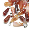 Dyed Natural Carnelian Pendants G-T081-04-1