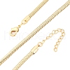 Brass Snake Chain Necklaces for Women NJEW-D302-72G-4