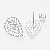 Non-Tarnish 304 Stainless Steel Stud Earring Findings X-STAS-S079-40B-2