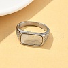 316L Stainless Steel Shell Finger Rings for Women RJEW-U054-01C-P-2