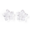 Transparent Glass Bead Caps GLAA-N001-07-4