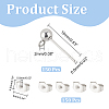 Unicraftale 304 Stainless Steel Ball Post Stud Earring Findings STAS-UN0001-76P-4