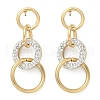 304 Stainless Steel Polymer Clay Ring Dangle Stud Earrings EJEW-V004-03G-01-4