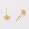 Brass Stud Earring Findings X-KK-A251-G-NF-2