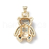 Brass Micro Pave Cubic Zirconia Pendants KK-M240-17C-3