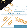 Unicraftale 16pcs 8 Size 201 Stainless Steel Grooved Finger Ring for Women RJEW-UN0002-38G-4