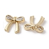 Brass Micro Pave Clear Cubic Zirconia Charms X-KK-G491-29G-2