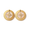 304 Stainless Steel Enamel Pendants STAS-U061-49G-1