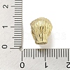 Brass Micro Pave Camellia Cubic Zirconia Beads ZIRC-P119-08G-3